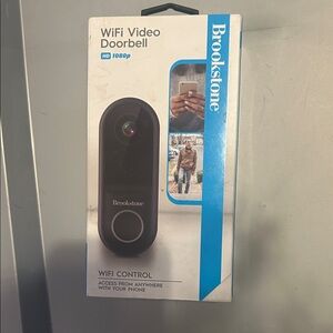 Brookstone Black WiFi Video Doorbell